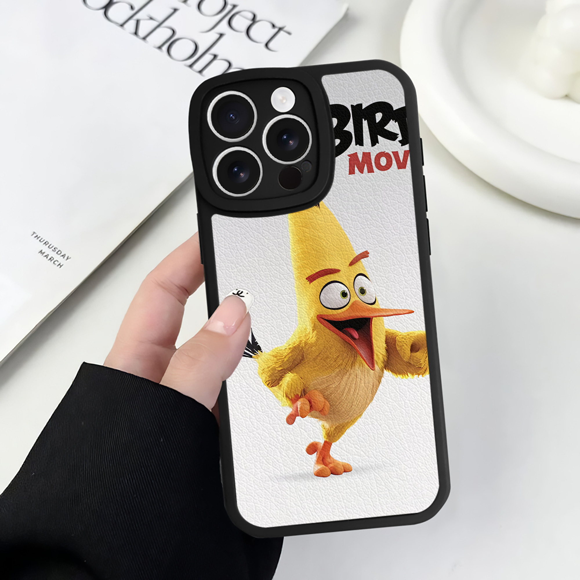 （画像用） Angry Birds アングリーバード 【iPhone 16シリーズ対応】シリコンスマホケース（レザー調） 材質：シリコン